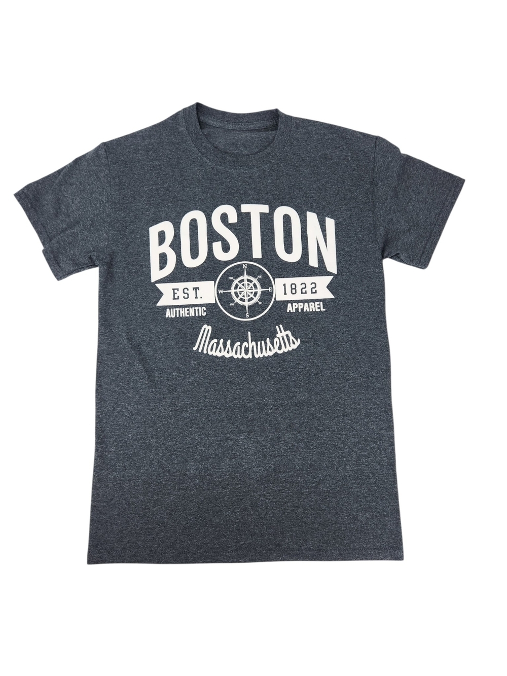 Boston Massachusetts Graphic T Shirt Gray Short Sleeve Crew Neck Women’s Small